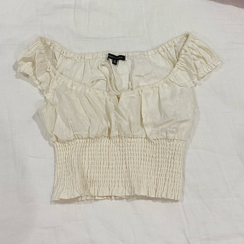 SOLD offwhite/ cream off the shoulder top